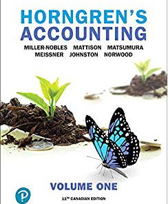 Test Bank for Horngren’s Accounting 11th canadian Volume 1 by Miller-Nobles