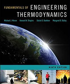 Solution Manual for Fundamentals of Engineering Thermodynamics 9th by Moran