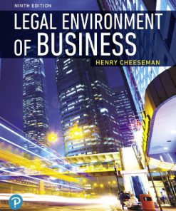 Test Bank for Legal Environment of Business 9th Edition Cheeseman