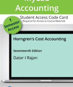 Solution Manual for Horngren’s Cost Accounting, 17th Edition, Srikant M. Datar, Madhav V. Rajan