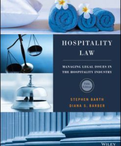 Test Bank for Hospitality Law 5th Edition Barth