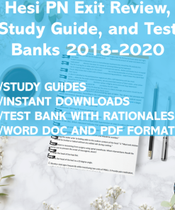 HESI PN Exit Exam 2020 Test Bank Version 1 – Version 3