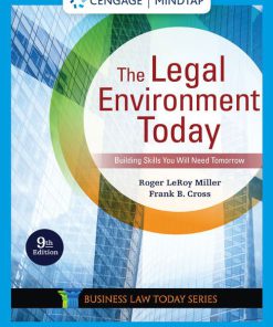 Test Bank for The Legal Environment Today 9th by Miller