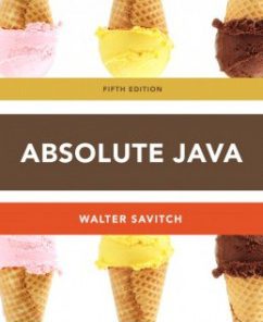 Test Bank for Absolute Java, 5th Edition: Walter Savitch