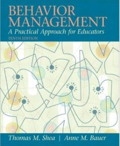 Test Bank for Behavior Management, 10th Edition: Thomas M. Shea