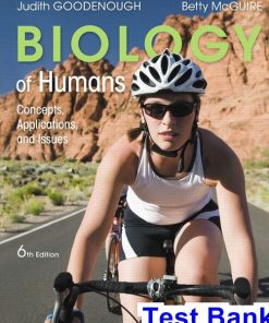 Biology of Humans Concepts Applications and Issues 6th Edition Goodenough Test Bank