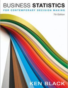 Test Bank for Business Statistics for Contemporary Decision Making, 7th Edition Black