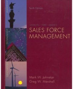 Test Bank for Sales Force Management, 10th Edition: Mark Johnston