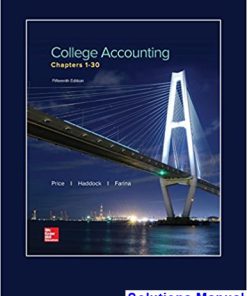 College Accounting Chapters 1 30 15th Edition Price Solutions Manual