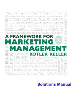 Framework for Marketing Management 6th Edition Kotler Solutions Manual