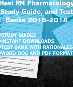 Hesi RN Pharmacology 2016-2018 Study Guide Review and Test Bank