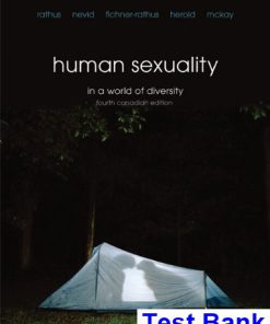 Human Sexuality in a World of Diversity Fourth Canadian Canadian 4th Edition Rathus Test Bank