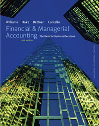 Test Bank For Financial & Managerial Accounting 16th (Sixteenth) Edition by Jan R. Williams, Sue F. Haka, Mark S. Bettner, Joseph V. Carcello