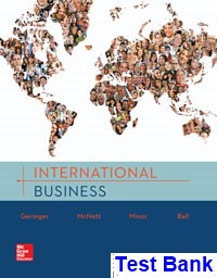 International Business Competing and Cooperating in a Global World 1st Edition Geringer Test Bank