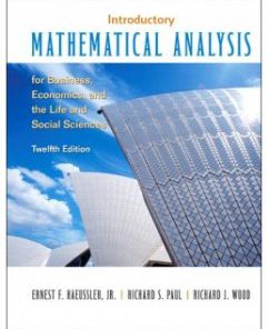 Test Bank for Introductory Mathematical Analysis, 12th Edition: Ernest F. Haeussler