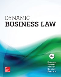 Test Bank for Dynamic Business Law 4th Edition By Kubasek