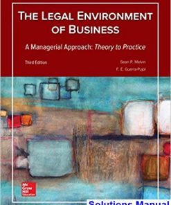 Legal Environment of Business A Managerial Approach Theory to Practice 3rd Edition Melvin Solutions Manual