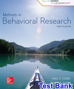 Methods in Behavioral Research 12th Edition Cozby Test Bank