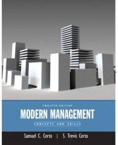 Test Bank for Modern Management: Concepts and Skills, 12th Edition: Samuel C. Certo