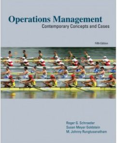 Test Bank for Operations Management, 5th Edition: Roger Schroeder