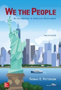 Test Bank for We The People 12th Edition by Patterson