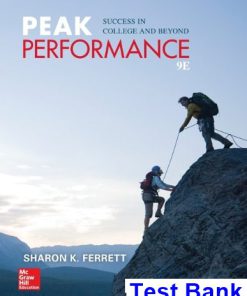 Peak Performance Success in College and Beyond 9th Edition Ferrett Test Bank