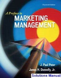 Preface to Marketing Management 14th Edition Peter Solutions Manual