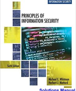 Principles of Information Security 6th Edition Whitman Solutions Manual