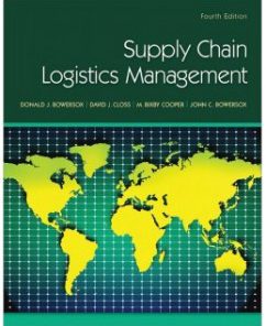 Test Bank for Supply Chain Logistics Management, 4th Edition: Donald Bowersox