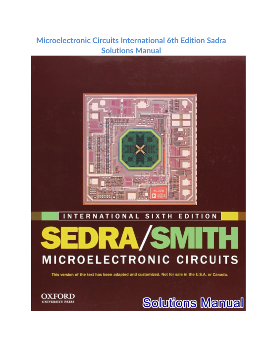 Microelectronic Circuits International 6th Edition Sadra Solutions Manual