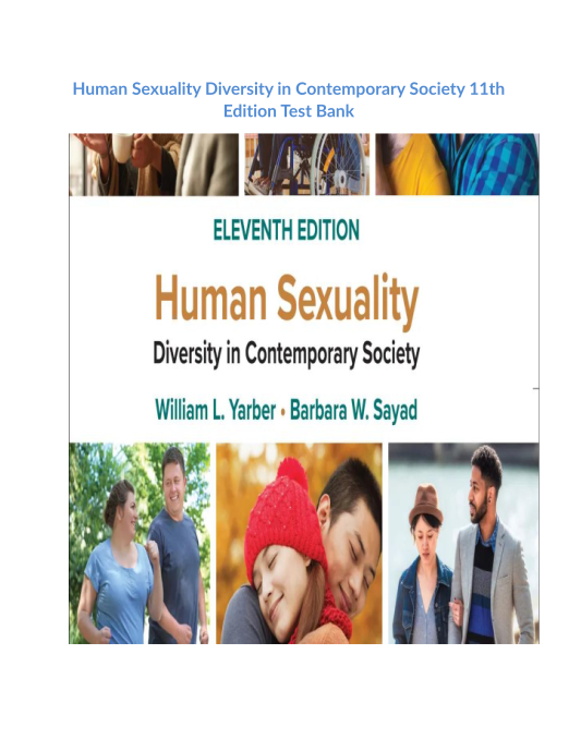 Human Sexuality Diversity in Contemporary Society 11th Edition Test Bank