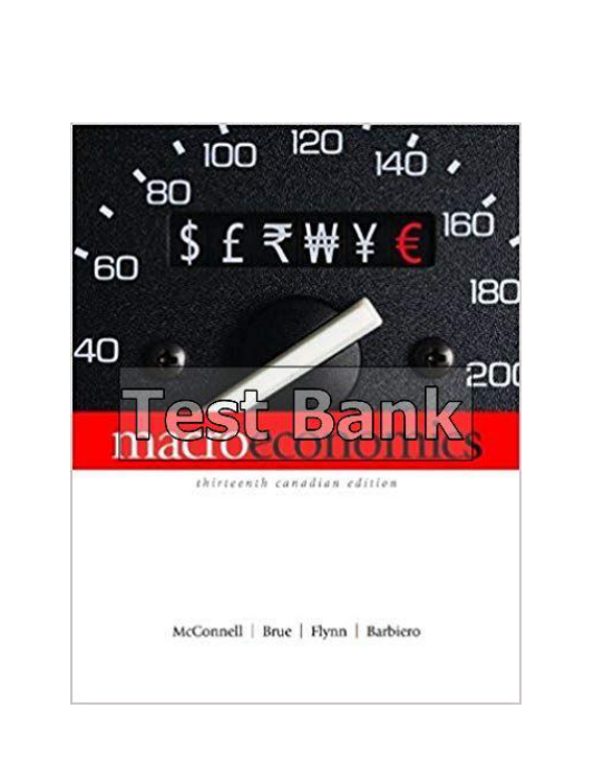 Macroeconomics Canadian 13th Edition MCCONNELL Test Bank