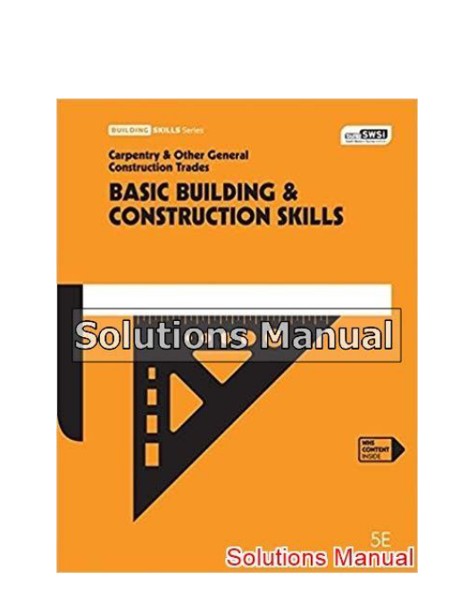 Basic Building and Construction Skills Australia 5th Edition Hawkins Solutions Manual