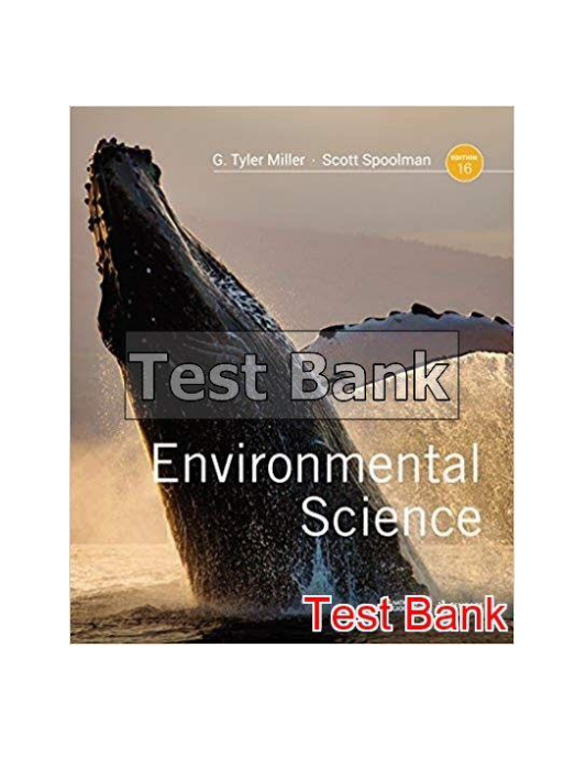 Environmental Science 16th Edition Miller Test Bank