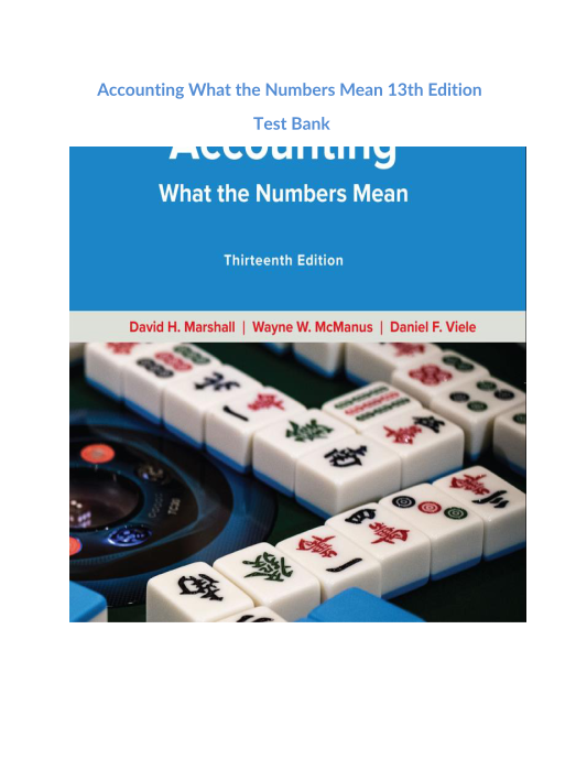 Accounting What the Numbers Mean 13th Edition Test Bank