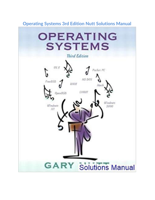 Operating Systems 3rd Edition Nutt Solutions Manual