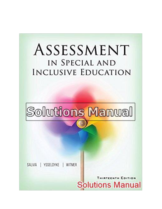 Assessment in Special Inclusive Education 13th Edition Salvia Solutions Manual