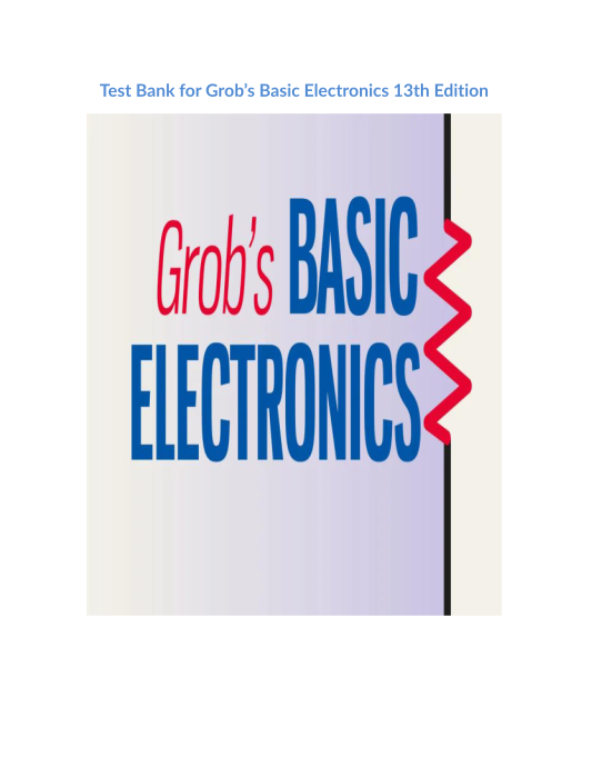 Test Bank for Grobs Basic Electronics 13th Edition (2)