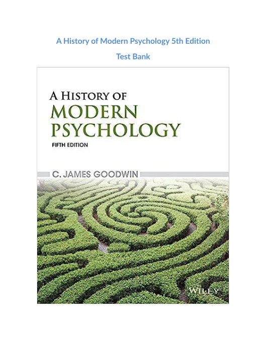 Understanding Psychology A History of Modern Psychology 5th EditionEdition