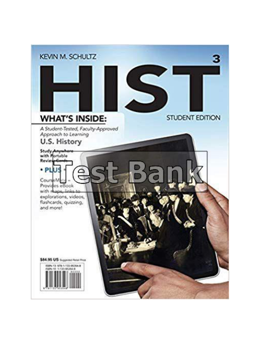 HIST 3 3rd Edition Schultz Test Bank