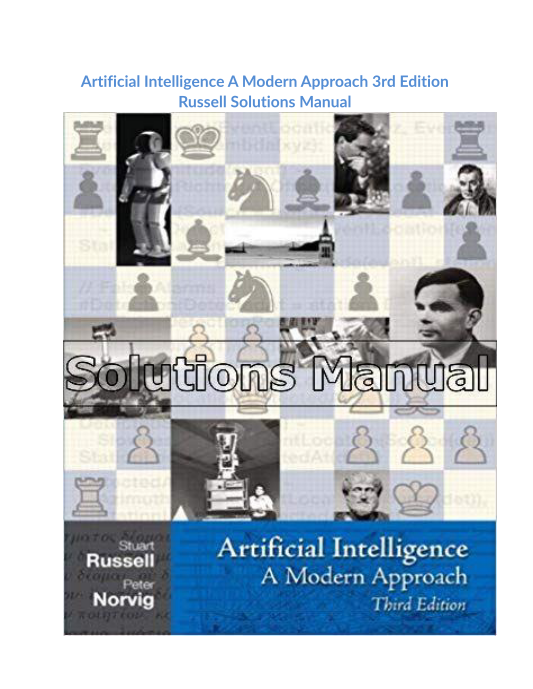 Artificial Intelligence A Modern Approach 3rd Edition Russell Solutions Manual