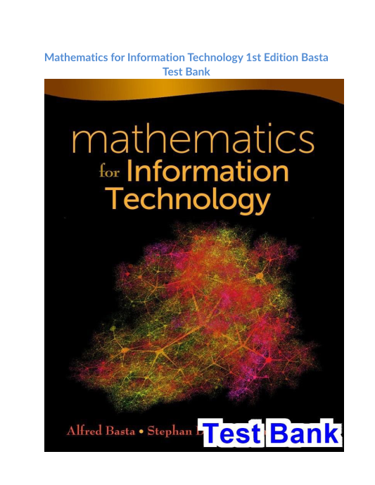 Mathematics for Information Technology 1st Edition Basta Test Bank