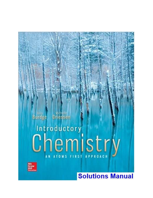 Introductory Chemistry An Atoms First Approach 1st Edition Burdge Solutions Manual