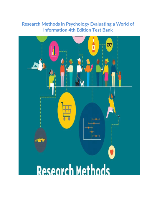 Research Methods in Psychology Evaluating a World of Information 4th Edition Test Bank