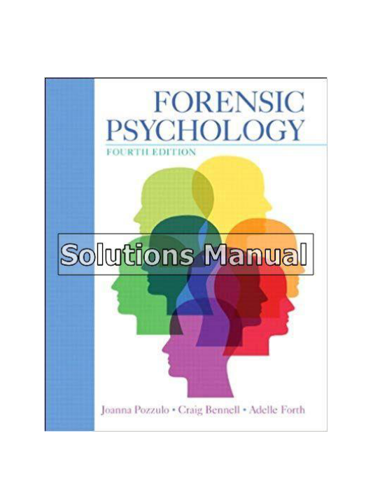 Forensic Psychology 4th Edition Joanna Solutions Manual