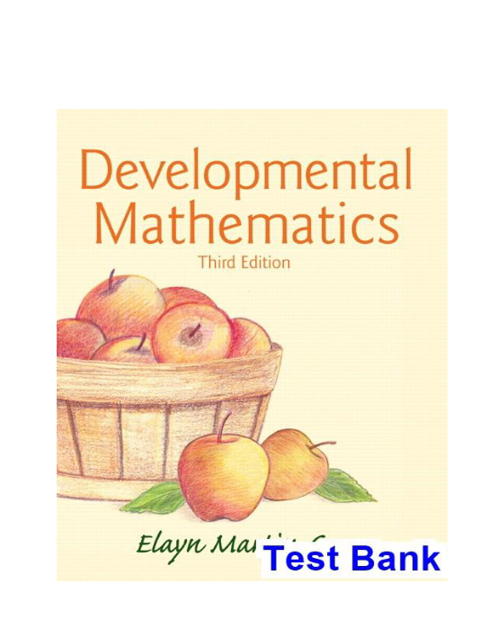 Developmental Mathematics 3rd Edition Martin Gay Test Bank