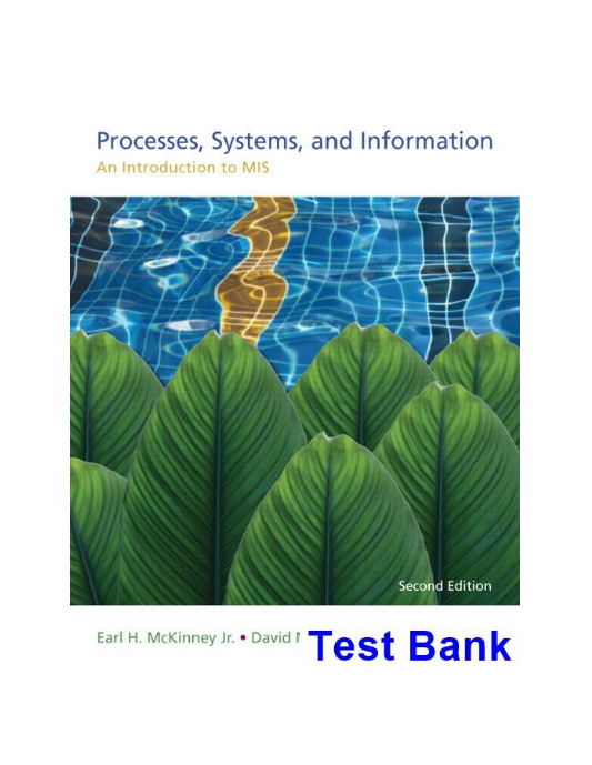 Processes Systems and Information An Introduction to MIS 2nd Edition McKinney Test Bank