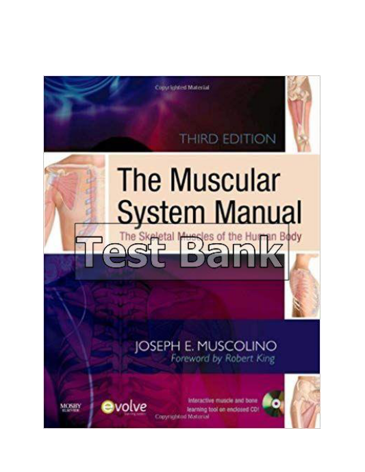 Muscular System Manual The Skeletal Muscles of the Human Body 3rd Edition Muscolino Test Bank