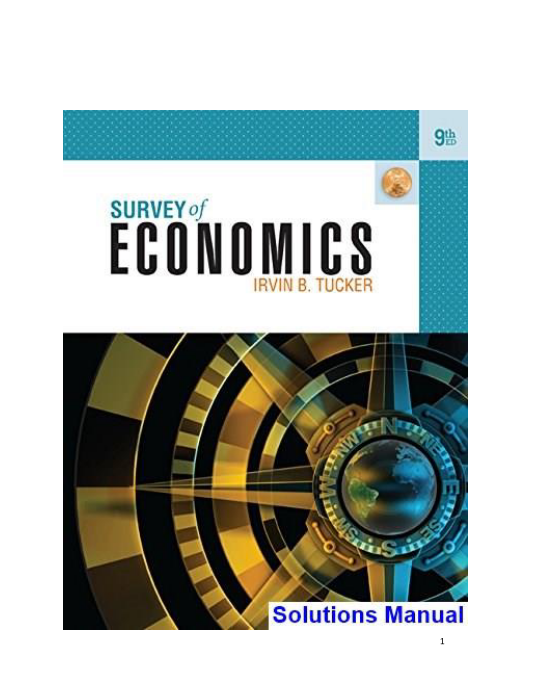 Survey of Economics 9th Edition Tucker Solutions Manual