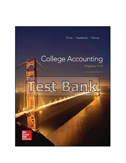 College Accounting Chapters 1 13 14th Edition Price Test Bank